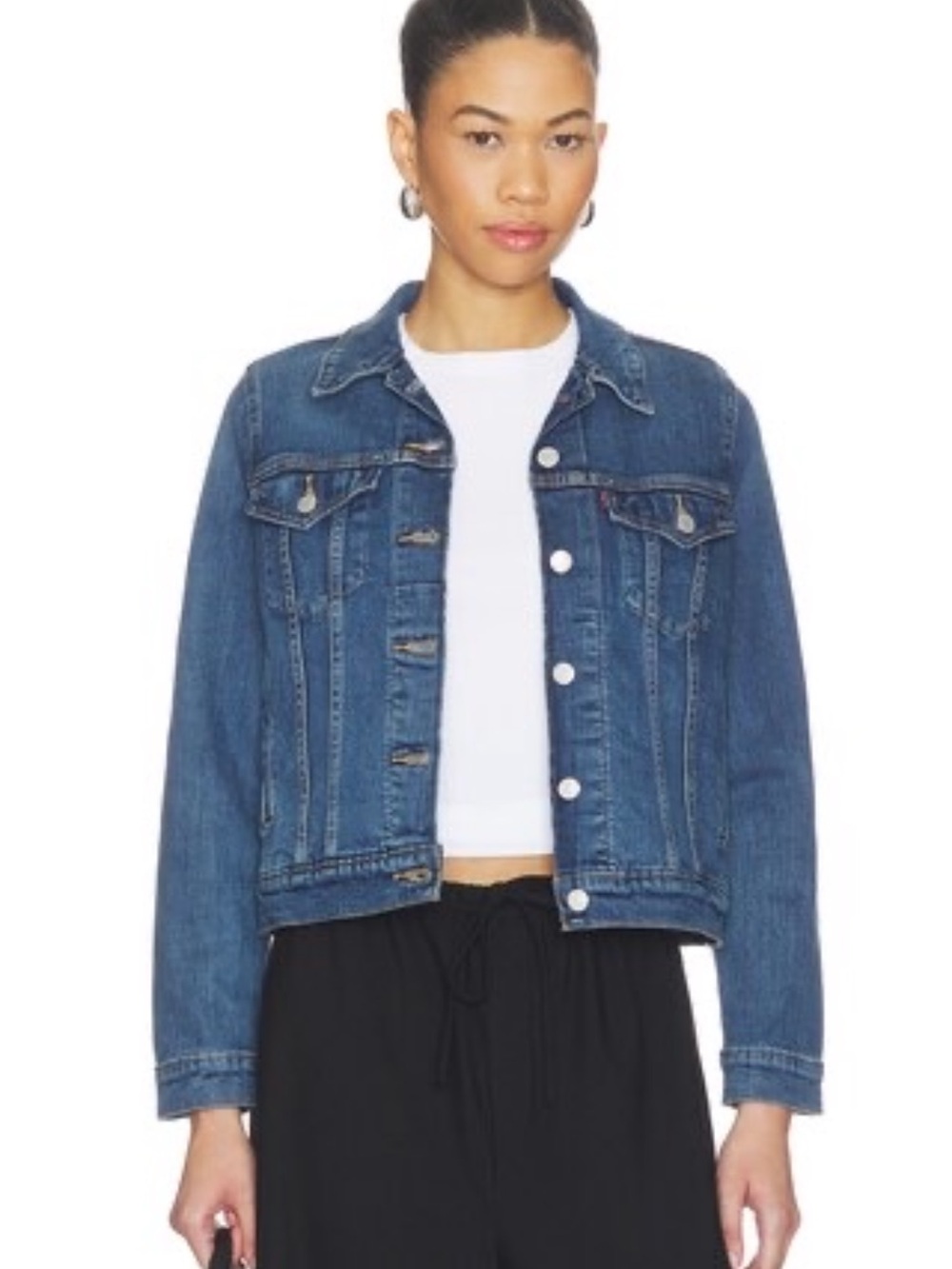 Original Trucker Levi's Jean Denim Jacket for Women Size Large Like New